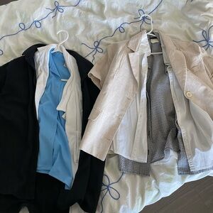 Button down vests and short sleeve shirts